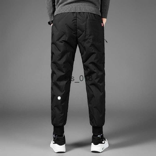 Yoga Outfit Men Down Jogging Pant Of Yoga Outfit 80% White Duck Dwon Pants Mantieni caldi pantaloni sportivi Tasca pantaloni lunghi S-4XL Pluse Taglia T230228