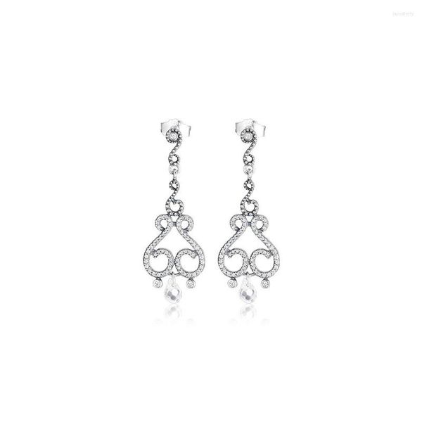 Orecchini a bottone CKK Orecchino Lampadari vorticosi Gioielli in argento sterling 925 Donne Brincos Oorbellen Pendientes