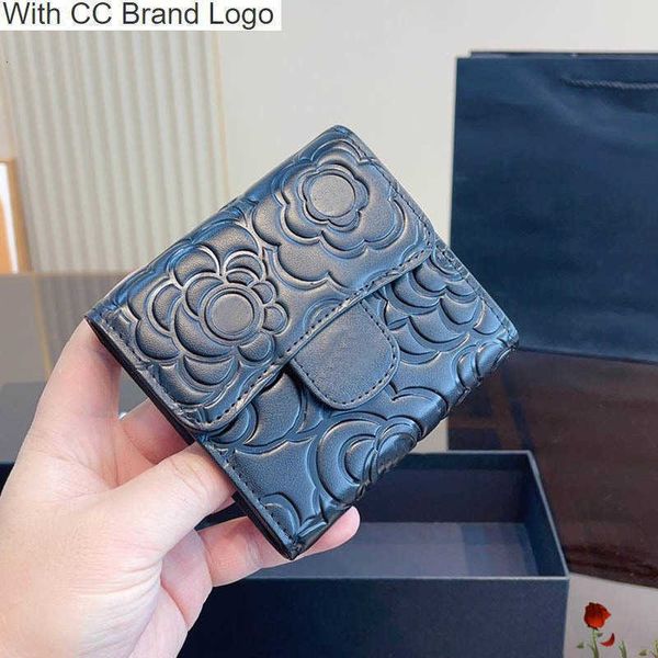 CC Marke Geldbörsen Geprägte Kamelie Frauen Klassische Quadratische Brieftasche Tasche Leder Gesteppte Mini Clutch Geldbörsen Designer Frauen Handtaschen Multi Pochettes Luxus