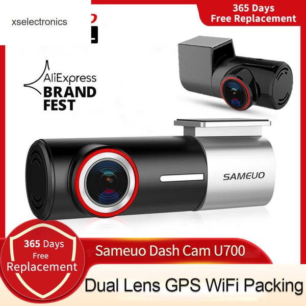 Atualize o Sameuo U700 Dash Cam Cam Front e traseiro gravador de câmera qhd 1944p Car DVR com 2 CAM Dashcam WiFi Video Video Recorder 24H Monitor de estacionamento DVR