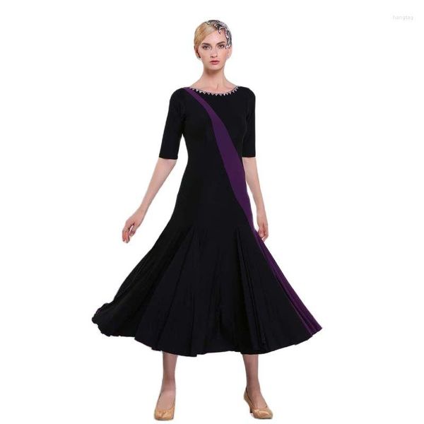 Stage Wear M-1645 Modem Dance Practice Dress Cuciture a contrasto di colore Modern Practiceing Big Ballroom Performance