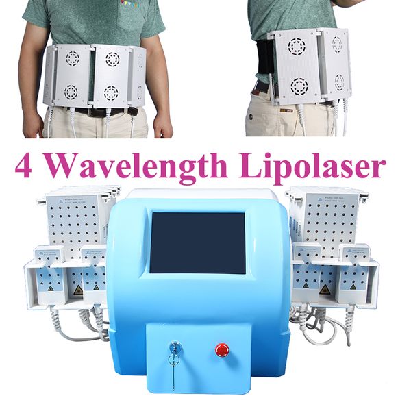 Dört dalga boyu lipo lazer makinesi ağırlık kaybı diyot lipo lazer lipoliz zayıflama makinesi spa salon kullanımı