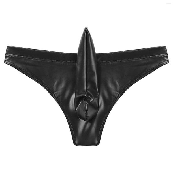 Mutande Uomo 2XL Pure Bulge Pouch Tessuto morbido Ecopelle Perizoma esotico Vita bassa Perizoma Elastico in vita T-back Biancheria intima da notte