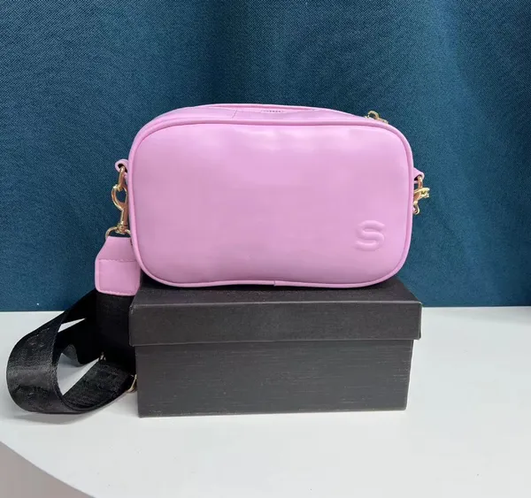 Bolsa de celular de couro sólida para mulheres novas bolsas de câmera de textura de boa textura americana