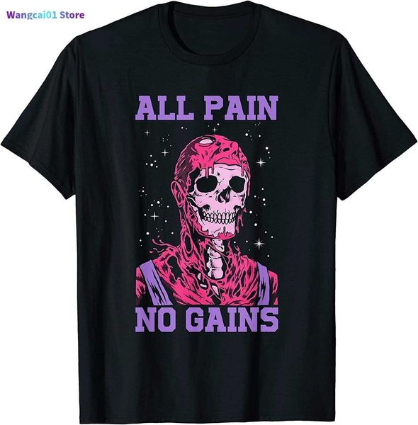 T-shirt da uomo NEW LIMITED All Pain No Gains T-shirt da uomo in cotone fresco vintage T-shirt casual Top Dropshipping 0301H23