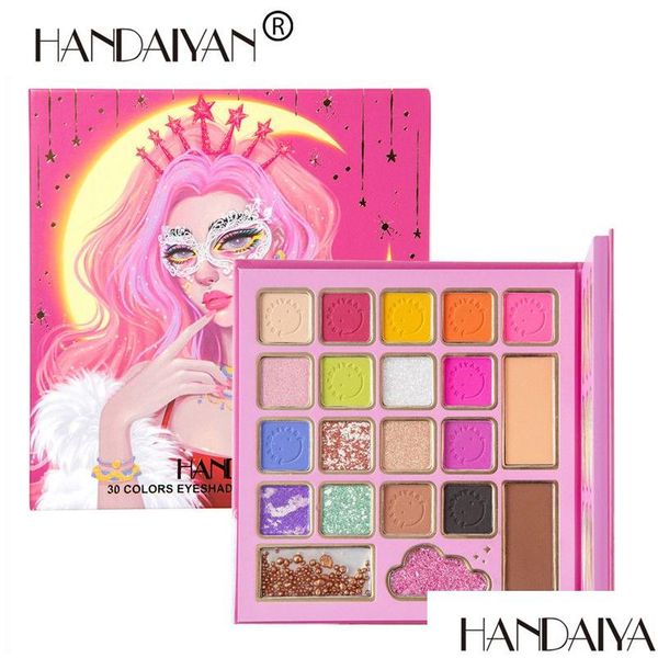 Ombretto Handaiyan Mask Queen Eyeshadow Palette 30 colori Blush Riparazione Evidenzia Trucco Drop Delivery Salute Bellezza Occhi Dha0S