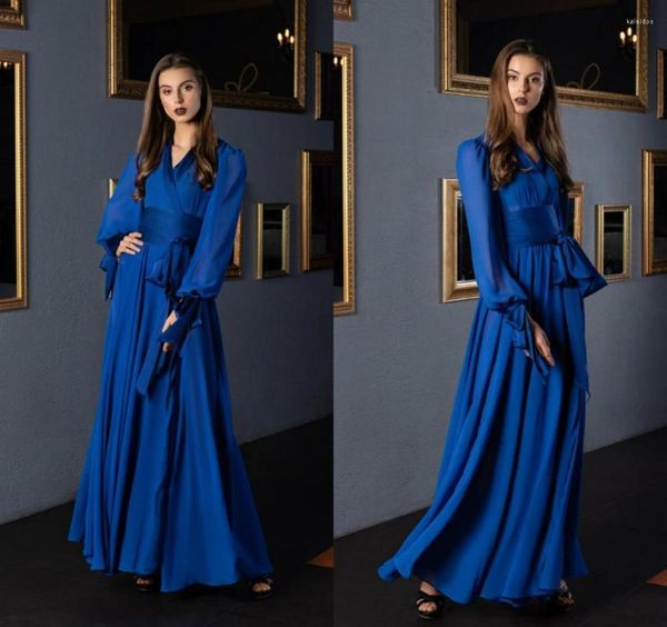 Abito da damigella d'onore Abiti da sposa blu royal Cintura Accappatoio lungo Donna Lingerie Camicia da notte Pigiama Sleepwear Vestaglia da donna di lusso