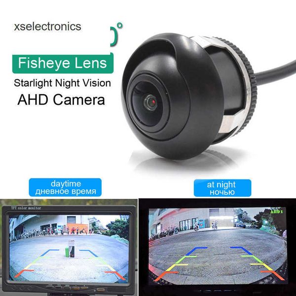 Atualização Xcgaoon AHD 1920x1080p Câmera de carro 170 graus Lens de peixe lente Starlight Night Vision HD Veículo traseiro Visualização Câmera DVR DVR