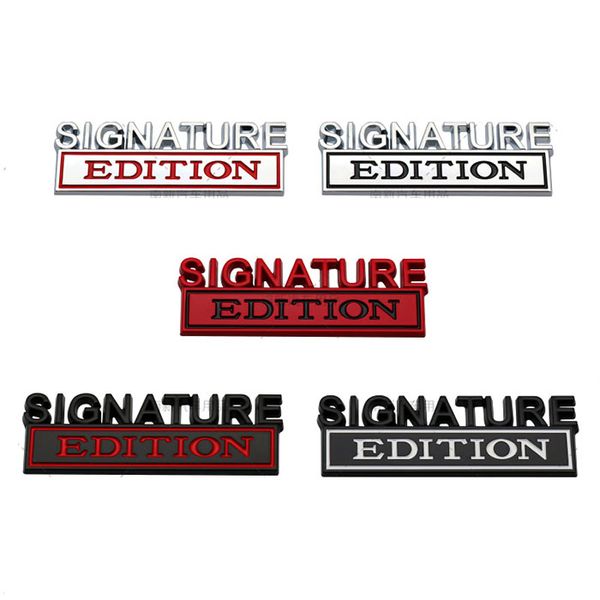 Украшение вечеринки 1pc Signature Edition Car Sticker для автоксадона Emblem Embleme Accessories 8.2x2,7 см. Оптовые