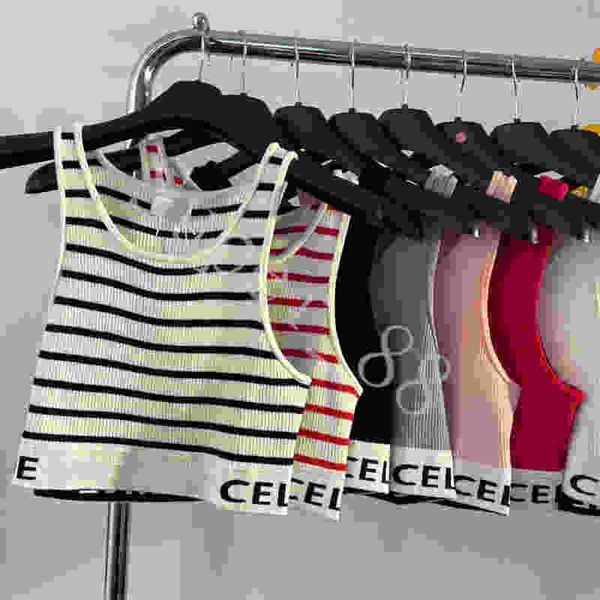 Designer Women's Tanks Camis Letter Print T Shirt Vest Tops Girl Summer Sleeveless Sexy Knitted Tshirt Abbigliamento Beannch Tanks Con Multi Color Luxury Brand Fast Ship