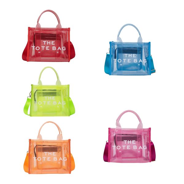 Manico superiore da donna Moda palestra Borsa da spiaggia estiva Borsa da uomo Designer da uomo Borsa a tracolla da viaggio in plastica ad angolo in PVC Borsa a tracolla da viaggio mini impermeabile di lusso Tote Clutch shopper