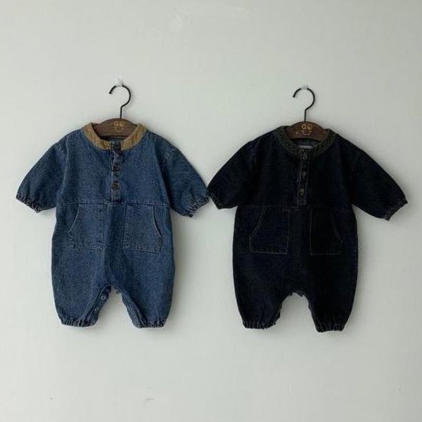 Overalls im Herbst Winter Winter Kleinkind Junge Kleidung Kinder Baby Girl Boy Denim Strampler Langarm Jumpsuit Playsuit Outfit Kleidung Set 230228