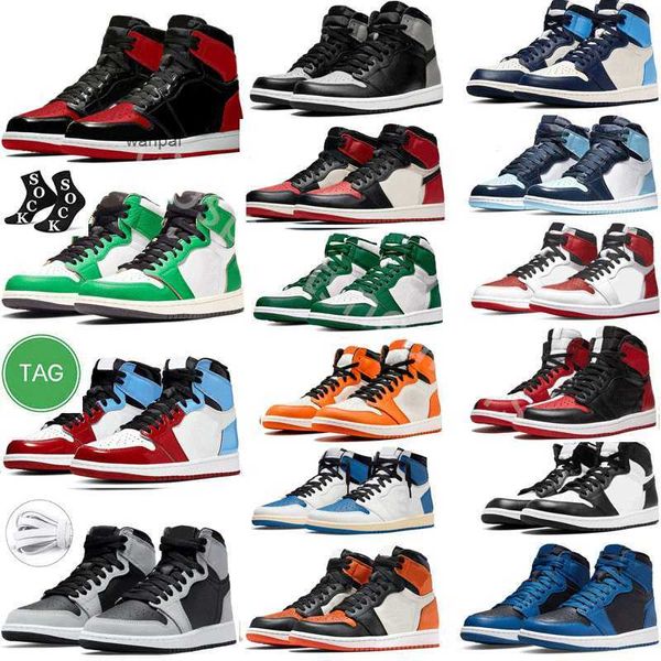 2024 Jumpman 1 1s Sapatos de basquete masculinos Homage Patent Bred Stage Haze Reverse Mocha Marina Ice Diamond Chicago Stealth Cement True Light