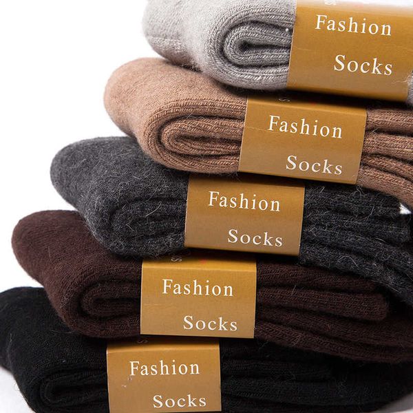 Мужские носки 5pairs UltraThick Wool Nops Men Pure Color Corean стиль мужские шерстяные носки теплые зимние мужчины простые твердые хлопковые носки мужской Z0227