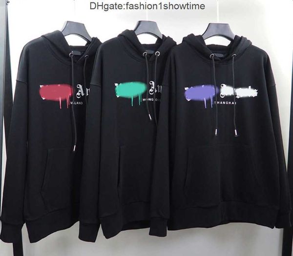 2022 Erkek Tasarımcı Angel Hoodie Sweater Sweatshirt Street Giyim Tişörtlü Gevşek Sevenler Lüks PA PALMS Jumper Kadınlar Hoody Hooded Sweatshirt 29UI