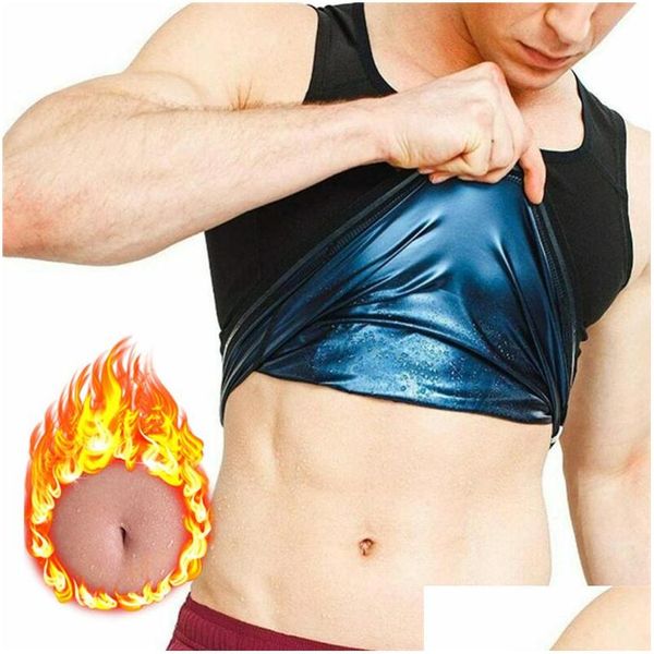 Taille Bauch Shaper Herren Body Sha Unterwäsche Schönheit Abnehmen Weste Sauna Schwitzen Fitness Scpting Kleidung Gesundheitswesen Drop Lieferung Dhaqi