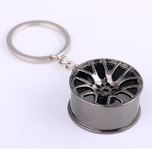 Moda Metal Wheel Hub Key Rings Auto Sports Carchain Pingente Silver Gold Fashion Jewelry Hangs
