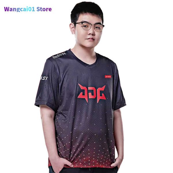 T-shirt da uomo JDG LOL LPL 369 Camicia e-sport Kanavi YaGao Hope Camicia Uomo Donna Nome personalizzato Uniforme della squadra Uomo Donna Abbigliamento di alta qualità 0228H23