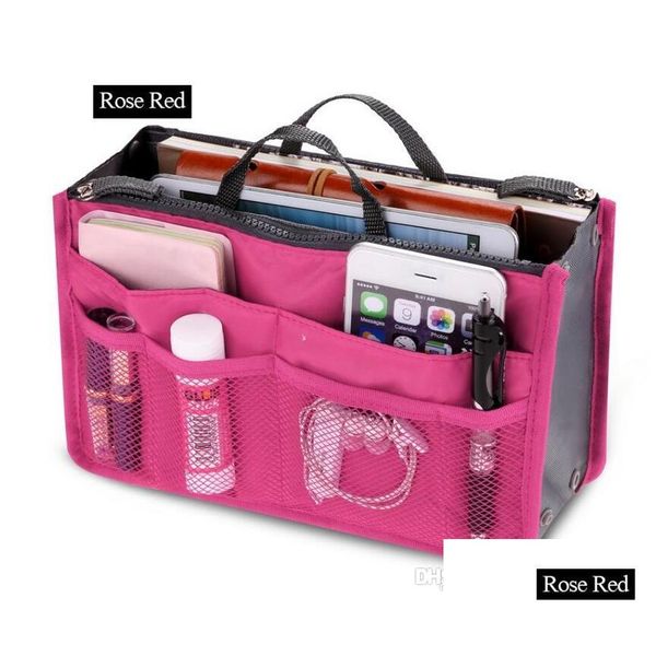 Borse per cosmetici Borsa trasparente compatta portatile per trucco da donna Borsa per organizer da toilette per ragazze Kit da viaggio per riporre le mani Consegna a goccia Salute Dh8Vt