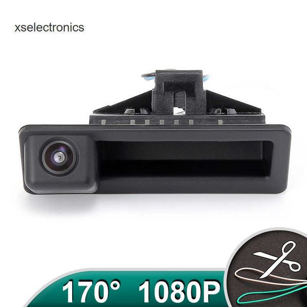 Aggiornamento Veicolo HD AHD 1080P Fisheye Obiettivo Auto Reverse Backup Tronco Maniglia Della Macchina Fotografica Per BMW Serie 3 Serie 5 X5 X6 E39 E60 E70 E82 E90 Auto DVR