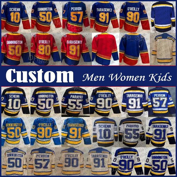 90 Ryan Oreilly Brayden Schenn Udied Men Women Kid Hockey Jersey Vladimir Tarasenko Robert Thomas David Perron Colton Parayko Torey Krug Ivan Barbashev Binnington