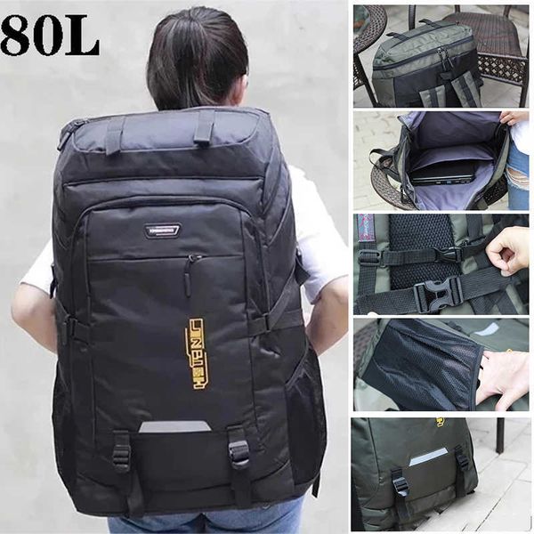 Backpack Bag 80l 50l Menina de mochila ao ar livre masculino Descubra pacote de bolsas escolares de camping esportivo para mulheres 230223