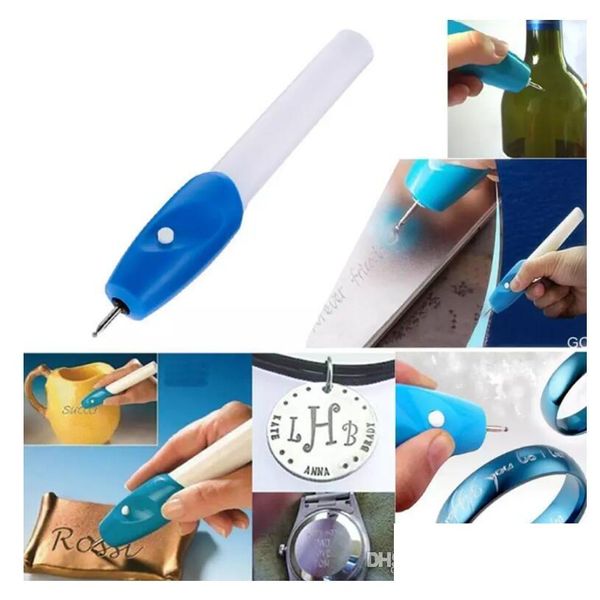 Strumenti di punteggiatura Mini penna per incisione Intaglio elettrico Hine Graver Strumento per incisore Kit di gioielli in acciaio Consegna a goccia Salute Bellezza Nail Art Dhxhj