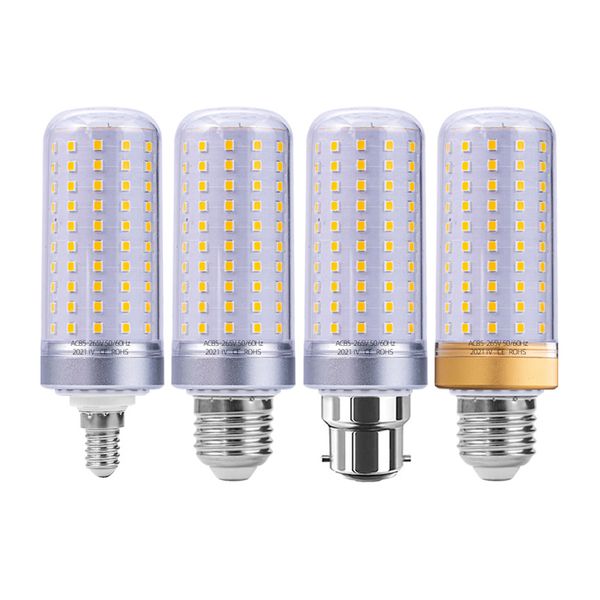 16 W LED-Kerzenlampen, 1200 lm, dekorative Kandelaber-Sockel, E14, E26, E27, B22, 3-fach dimmbare LED-Kronleuchter-Glühbirne, Tageslichtweiß, 5000 K, LED-Lampen, Crestech