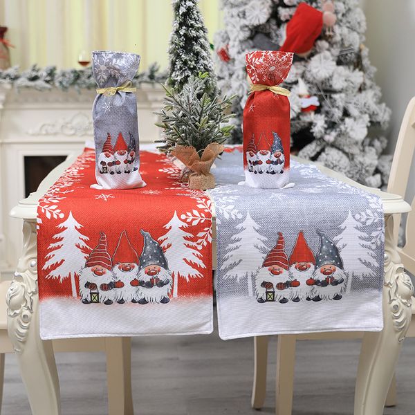 Tischläufer 178 x 33 cm, kreative Weihnachten, Party-Dekoration, Wohnzimmer, Esszimmer, Heimdekoration, 230227