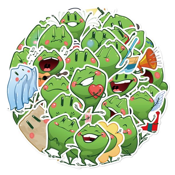 44PCS Cartoon Frogs Graffiti Stickers для скейтбордного автомобильного ноутбука в холодильнике наклейки на велосипедные велосипеды мотоцикл PS4.