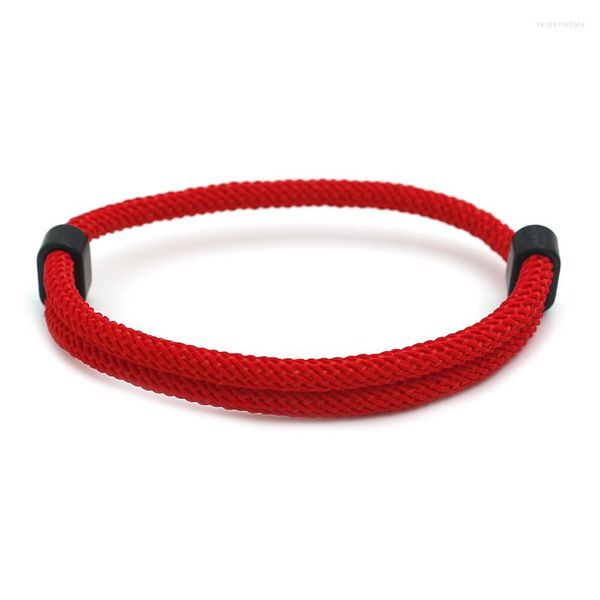 Pulseiras de charme niuyitid simples fios vermelhos bracelets homens mulheres brasão de corda de milão ajustável para amante 18 cores