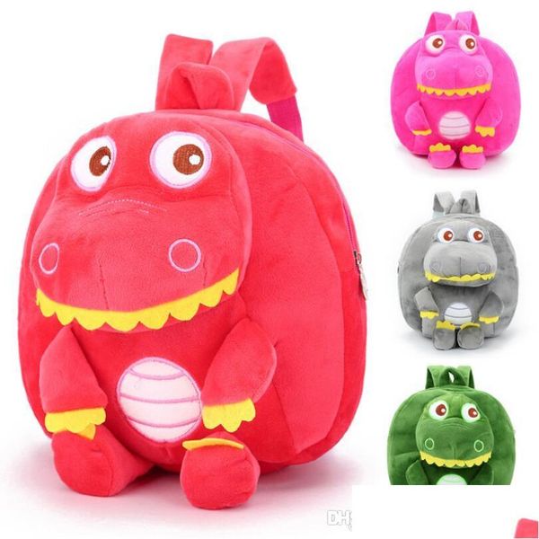 Zaini New Cool Dinosaur Plush For Boys Dolls Peluches Soft Children Backpack Mochila School Bags Drop Delivery Baby Kids Mat Dhwmw