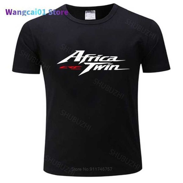 Erkekler T-Shirts T-Shirt Erkek Mürettebat Boyun Tee Tişört Japonya Motosiklet Motosiklet Hon Africa Twin Crf 1000 L Crf1000 Macera Ma Pamuk Tee-Shirt 0301H23