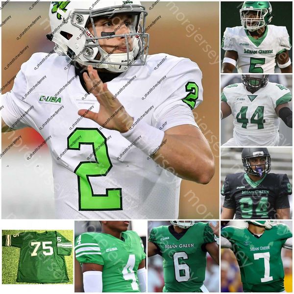 NOVITÀ Maglie da calcio Maglie da calcio Custom North Texas UNT Maglia da calcio verde media NCAA College Cedrick Hardman Jason Bean Aune Adaway III White Simpson KD