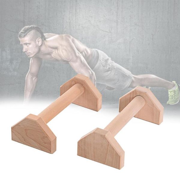 Accessori Rastrelliera per flessioni in legno Parallette Ginnastica Calisthenics Stand Barra verticale Allenamento fitness