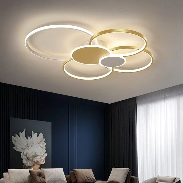 Luzes de teto LED moderno controle remoto para sala de estar quarto de jantar alumínio lâmpada boby lâmpada de descarga de descarga lampceling