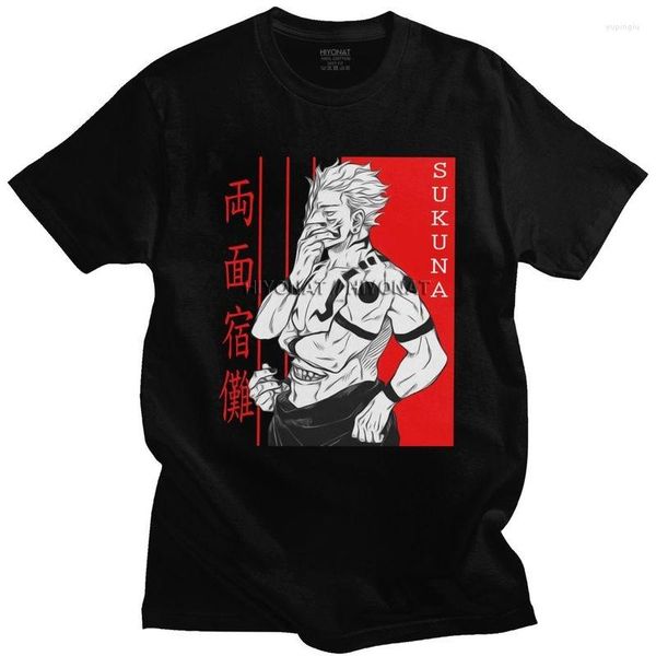 Мужские рубашки джудздзюцу кайсен рубашка мужчина хлопок yuji itadori tshirt ryomen sukuna аниме манга манга Tee tops с короткими рукавами