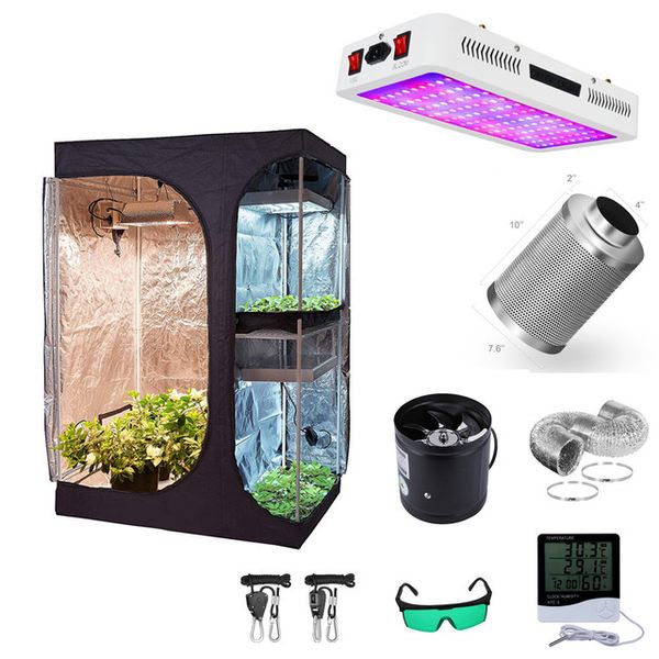 Led Coltiva La Luce Coltiva La Tenda 4/6 Pollice Fan Filtro Al Carbone Vestito Con Veg/Bloom Spettro Completo Per La Coltura Idroponica Indoor Grow Box pianta Grow