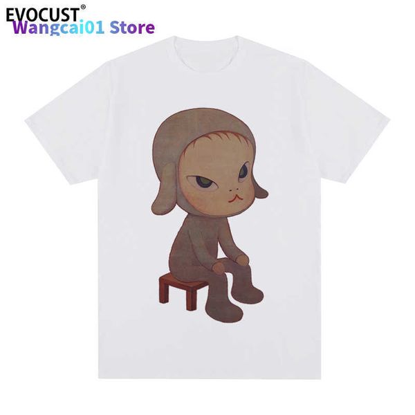 Männer T-Shirts Yoshitomo Nara Sepss Nacht Sitzen cartoon t-shirt Baumwolle Männer T shirt Neue T T-SHIRT Frauen tops 0301H23