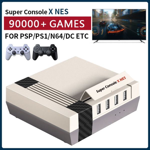 Controller di gioco Joystick Retro Super Console X NES Console per videogiochi Uscita HD Built-in 90000 Retro Games 60 Emulatori per PSP/PS1/SNES/NES/N64/MAME 230228