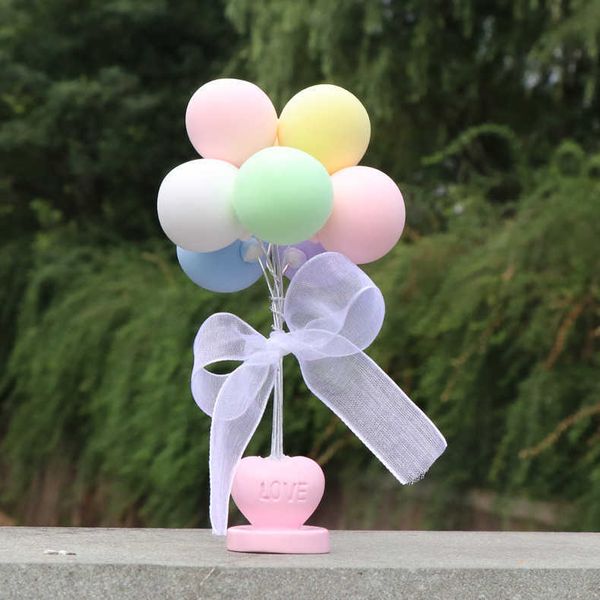 Decorazioni Creative Auto toon Ornamenti in argilla Confessione romantica Palloncino Decorazione d'interni Multicolore Lovely Balloon Car Decor R230228