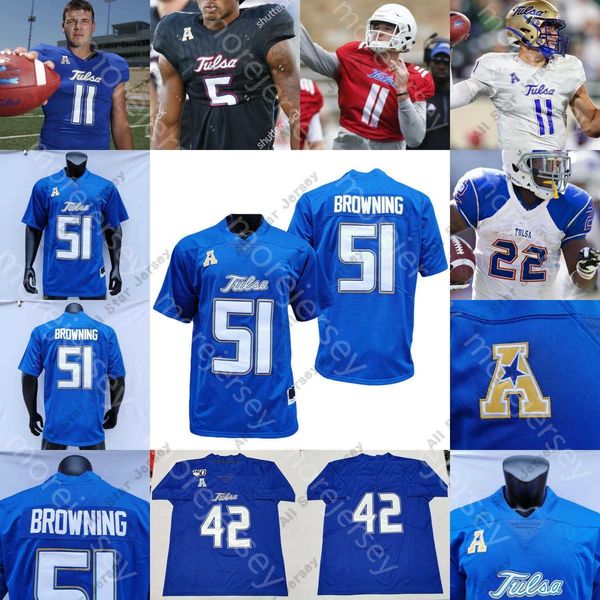 New Jerseys Custom Tulsa Golden Hurricane Football Trikot NCAA College Shamari Brooks Keylon Stokes Sam Crawford Jr. Deneric Prince Dave Dave