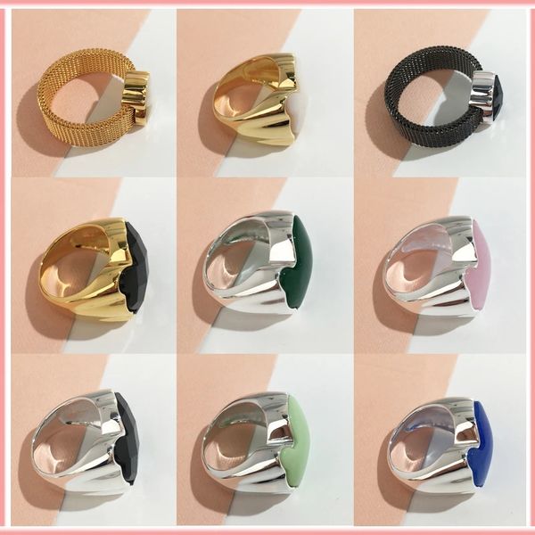 925 prata esterlina urso espanhol anéis para mulheres anel colorido com facetada mãe de pérola designer anel jóias presente atacado