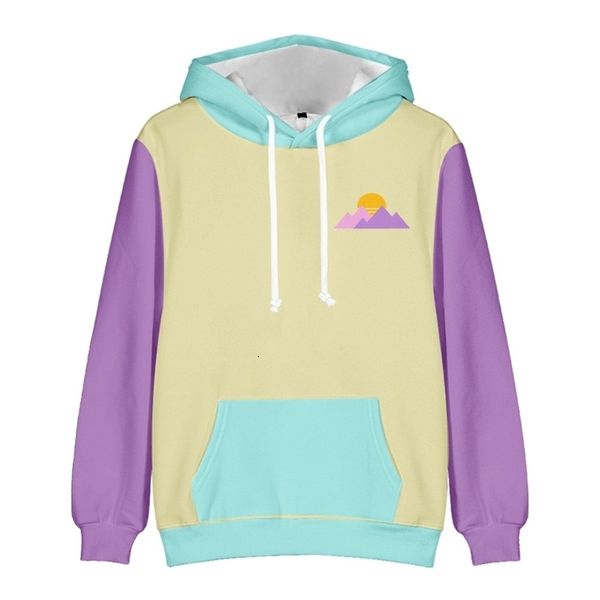 Damen Hoodies Sweatshirts Purpled Pastel Mountain Farbblock Dream Team Merch Pullover Winter Herren Damen Kapuzenpullover Sweatshirt 230227