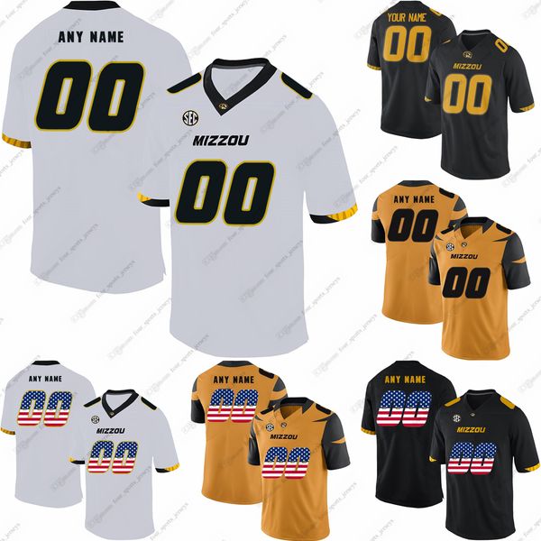 Custom NCAA College Missouri Tigers Jerseys Walters White Wilson Wood Zatechka Coleman Ford George Jr.