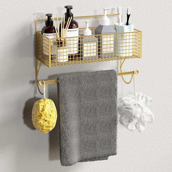 Küche Lagerung Organisation Stil Free Punch Handtuchhalter Toilette Wandbehang Badezimmer Schminktisch Kosmetik