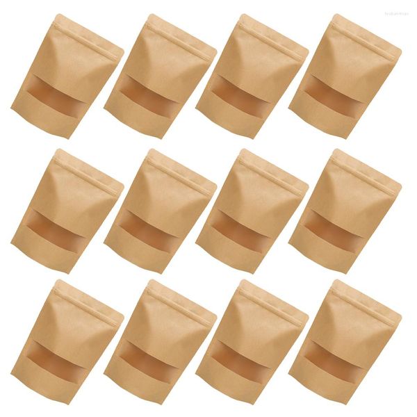 Embrulho de presente 50pcs kraft papel sacos de embalagem