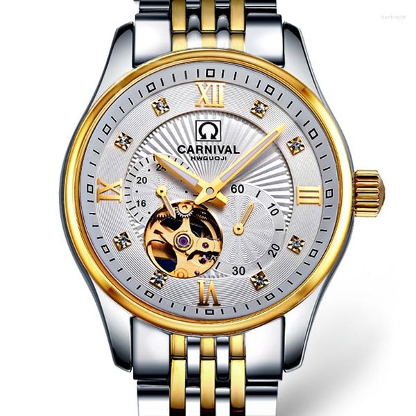 Нарученные часы Япония Мийота Автоматическое движение Смотрите мужски Швейцария карнавальные часы Sapphire Hombre Relogio Clock C7612-1