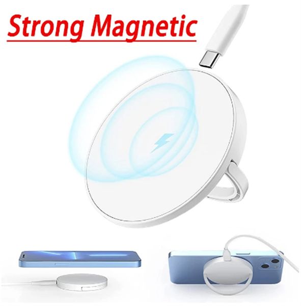 15W Magnetic Wireless Ladegerät für iPhone 12 13 Pro Max 13pro Mini Schnellladung für Samsung USB C PD -Adapter MacSafing -Ladegerät