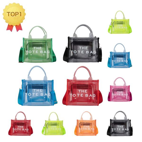 2 dimensioni istantanea PVC COOL marc jocob la borsa tote Donna Uomo Designer avanzato marc jocobs Borsa da spiaggia a tracolla in plastica Borse a tracolla da viaggio a tracolla trans genitore